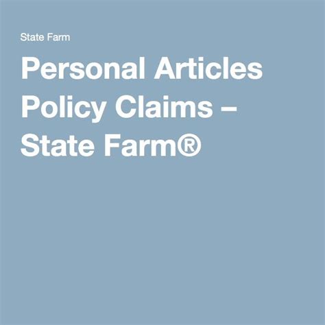 What Does A State Farm Personal Articles Policy Cover